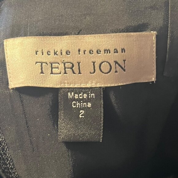 Rickie Freeman by Teri Jon Women's 2 Black Floral Boned Corset Top Silk Gothic - Picture 6 of 9